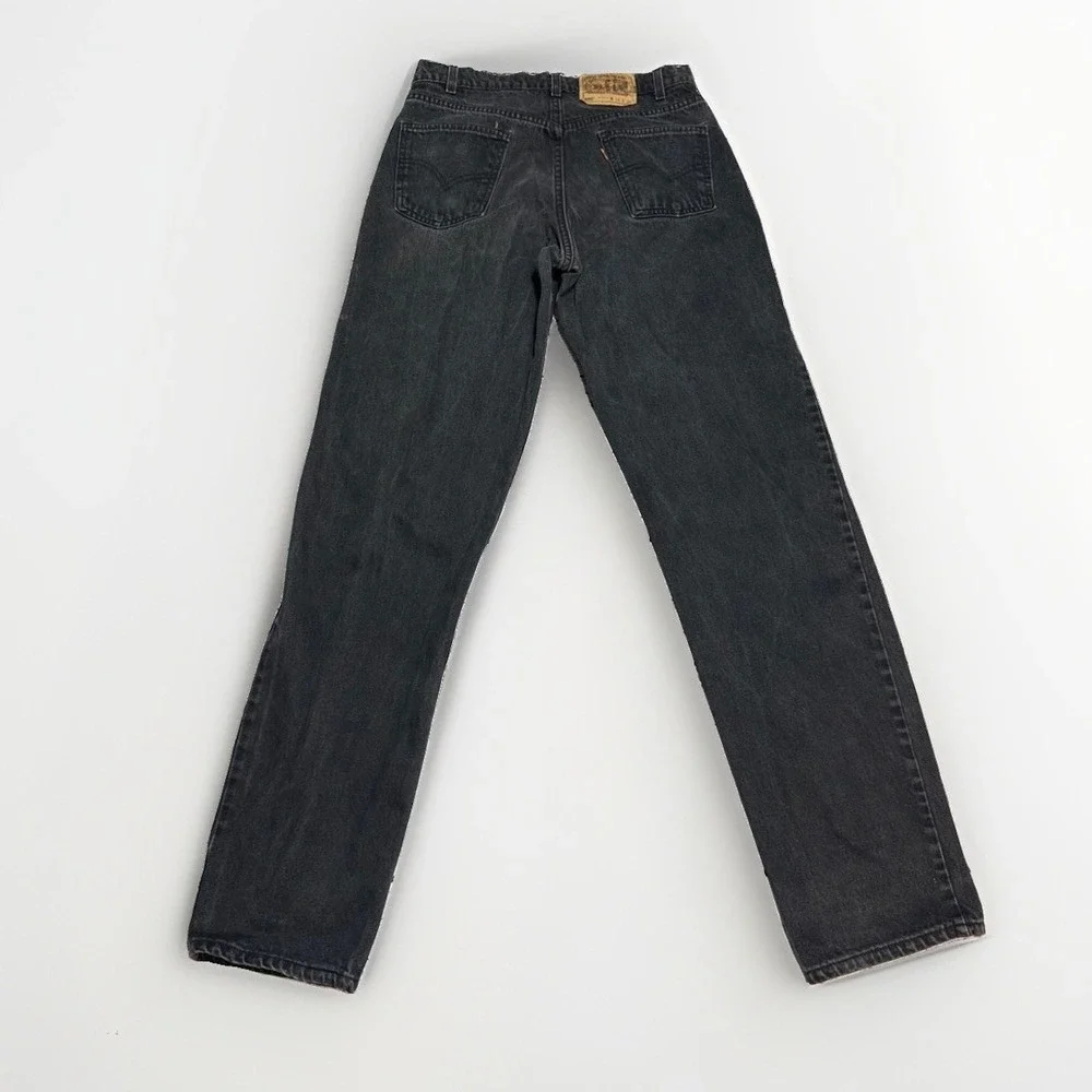 Levi 550 Jeans 34x36 Relaxed Fit Orange Tab Vintage Black Denim USA Made